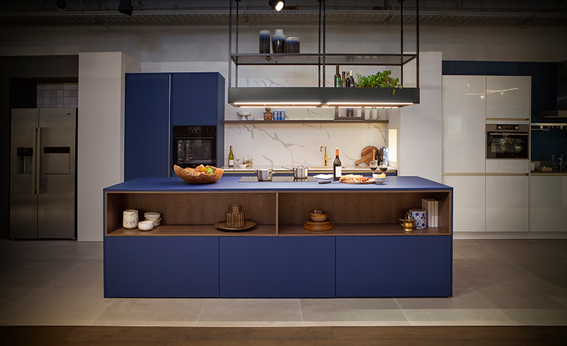Een blauwe keuken is fris, gezellig en bovendien zeer veelzijdig!